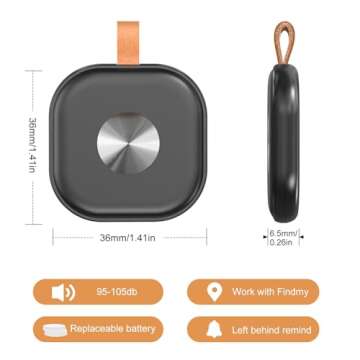 Smart Bluetooth Tracker,Key Finder,Item Locator Works with Apple Find My (iOS Only),Tracking Tag for...