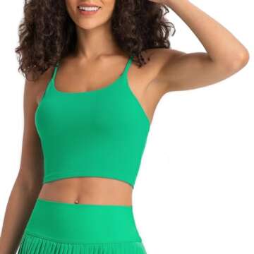 Lemedy Women Padded Sports Bra: Light Support for Yoga & Workouts