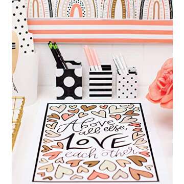 Schoolgirl Style Simply Stylish Above All Else Love Each Other Poster—Motivational Wall Art or Bul...