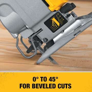 DEWALT Jig Saw, Top Handle, 5.5-Amp, Corded (DW317K), Yellow