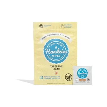 Handzies Natural Soap and Water Hand Wipes, Citrus Scent, 24ct