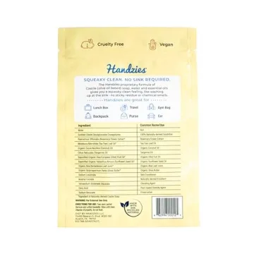 Handzies Natural Soap and Water Hand Wipes, Citrus Scent, 24ct