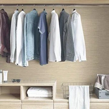 NuWallpaper Tibetan Faux Grasscloth Cream Wallpaper