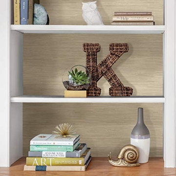 NuWallpaper Tibetan Faux Grasscloth Cream Wallpaper