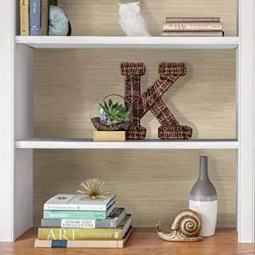 NuWallpaper Tibetan Faux Grasscloth Cream Wallpaper