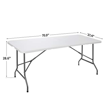 Heavy Duty 6FT Folding Table for Indoor Outdoor Use