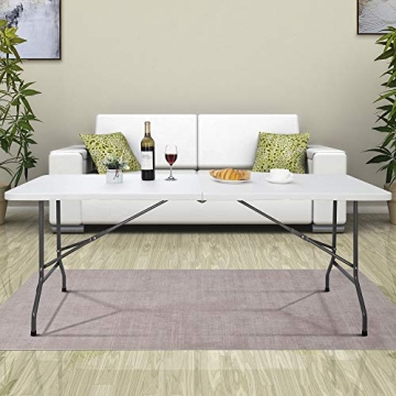 Heavy Duty 6FT Folding Table for Indoor Outdoor Use