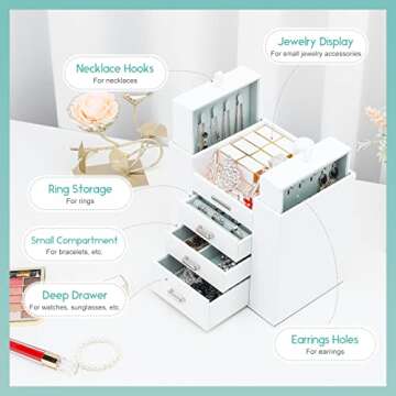 Homde Jewelry Organizer for Elegant Jewelry Storage