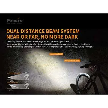 Fenix BC30 v2.0 Bicycle Light, 2200 Lumen Dual Beam with Wireless Remote and LumenTac Organizer (Batteries Not Included)