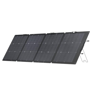 EF ECOFLOW 220W Portable Solar Panel - Bifacial Design with Adjustable Kickstand, IP68 Waterproof