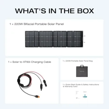 EcoFlow 220W Bifacial Solar Panel with 25% Efficiency