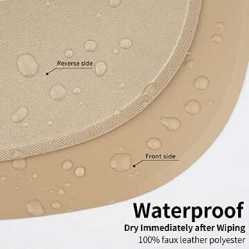 Luxury Faux Leather Placemats Set of 2 - Waterproof & Stylish