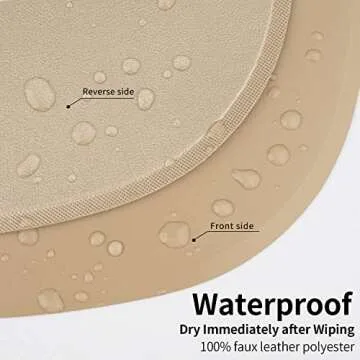 Luxury Faux Leather Placemats Set of 2 - Waterproof & Stylish