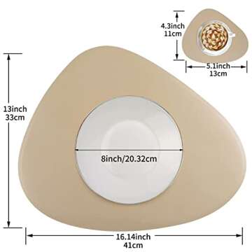 Luxury Faux Leather Placemats Set of 2 - Waterproof & Stylish