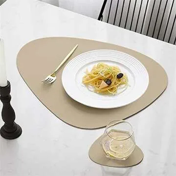 Luxury Faux Leather Placemats Set of 2 - Waterproof & Stylish