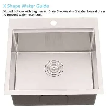 Bokaiya 21x20 Bar Sink Stainless Steel Drop In Workstation