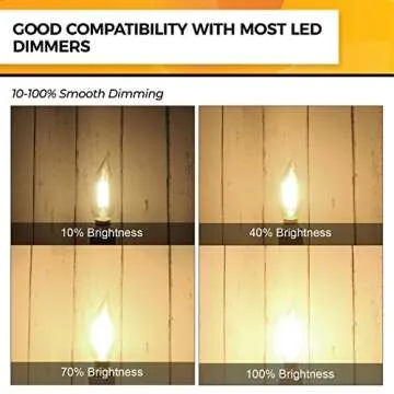 Hizashi E12 LED Dimmable Bulbs - 90+ CRI, 4W Warm Light