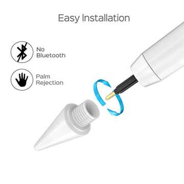 AT-Mizhi 2ND Gen Stylus for iPad: Precision, Palm Rejection & Rechargeable