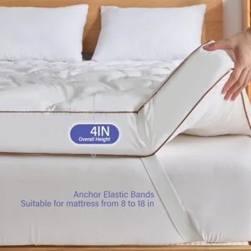 WhatsBedding 4 Inch Queen Mattress Topper for Pain Relief