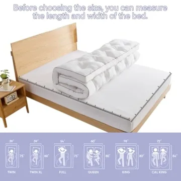 WhatsBedding 4 Inch Queen Mattress Topper for Pain Relief