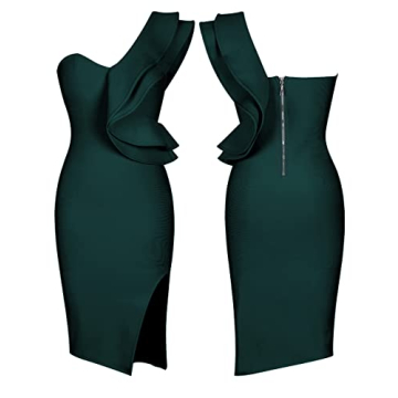 UONBOX Women's One Shoulder Bandage Dress for All Occasions