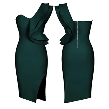 UONBOX Women's One Shoulder Bandage Dress for All Occasions