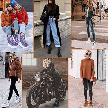 Stylish CELNEPHO Chunky Platform Boots with Comfortable Fit