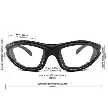 Tears Free Onion Glasses Anti-tear Free Cutting Chopping Eye Protect Cooking BBQ Kitchen Gadget Goggle (black)