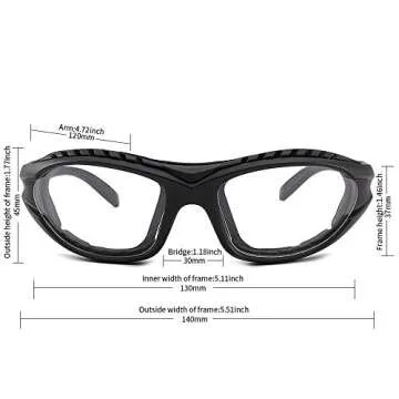 Tears Free Onion Glasses Anti-tear Free Cutting Chopping Eye Protect Cooking BBQ Kitchen Gadget Goggle (black)