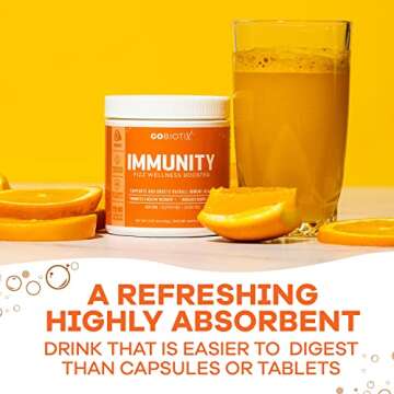 GOBIOTIX Vitamin C Immune Booster - Vegan Wellness Powder