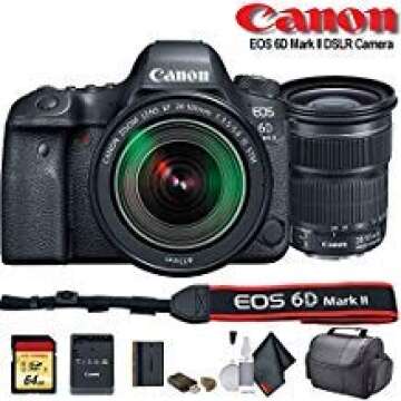 Canon EOS 6D Mark II DSLR Camera with 24-105mm f/3.5-5.6 Lens (International Model) (1897C021) - Starter Bundle