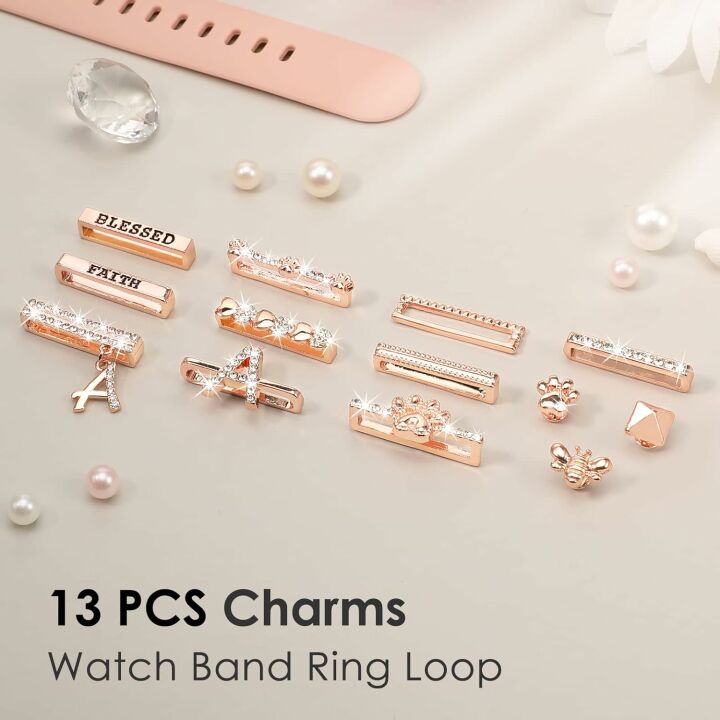 Decorative Ring Loops for Apple Watch Bands - 13 Packs