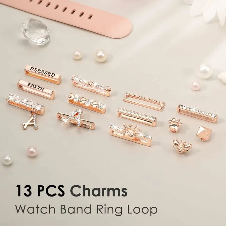 Decorative Ring Loops for Apple Watch Bands - 13 Packs