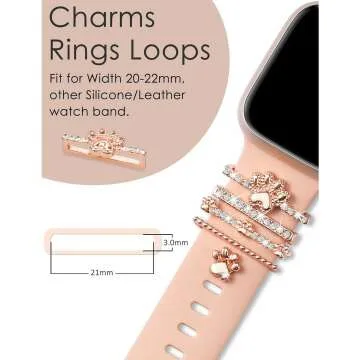 Decorative Ring Loops for Apple Watch Bands - 13 Packs