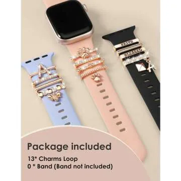 Decorative Ring Loops for Apple Watch Bands - 13 Packs