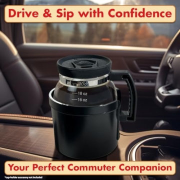 Funwares Unique Coffee Mug, Perfect Gag Gift, Funny Cool Big Coffee Mug for Men and Women! Original 20 ounce Cupa Joe Jumbo Mug Spill-Proof Travel Lid