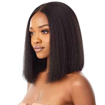Outre Synthetic Pre-Plucked HD Transparent Lace Front Wig- ANNIE BOB 12" (DR2/GINGER BROWN)