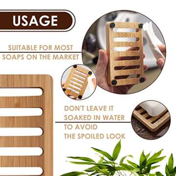 Durable Bamboo Soap Dish Set - Eco-Friendly Home Essential