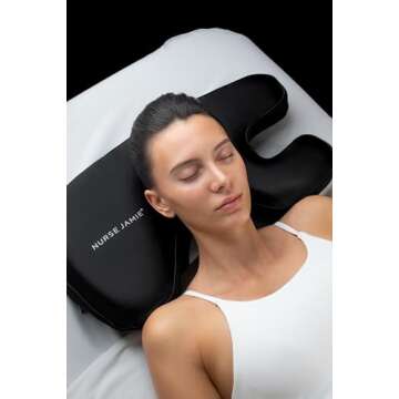 Nurse Jamie Beauty Bear Memory Foam Skincare Pillow Black Satin