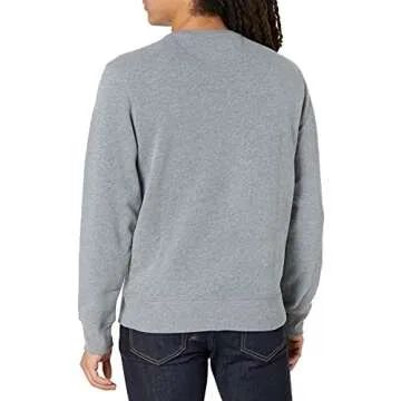 Amazon Essentials Men's Fleece Crewneck Sweatshirt (Available in Big & Tall), Light Grey Heather, Large