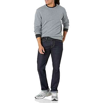Amazon Essentials Men's Fleece Crewneck Sweatshirt (Available in Big & Tall), Light Grey Heather, Large
