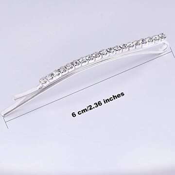 6Pcs Sparkly Letter Hair Clip Word Barrettes Pins Crystal Bobby Pins Bling Handmade Luxury Rhinestones Hair Jewellery Headwear Accessories Gold for Women Girls