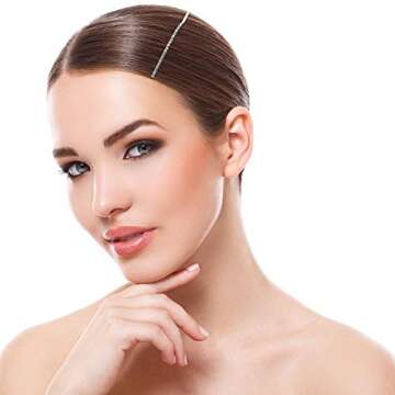 6Pcs Sparkly Letter Hair Clip Word Barrettes Pins Crystal Bobby Pins Bling Handmade Luxury Rhinestones Hair Jewellery Headwear Accessories Gold for Women Girls