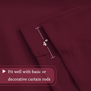 H.VERSAILTEX Red Christmas Blackout Curtains for Energy Efficiency
