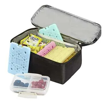 BLUE ELE Macaron-Colored Ice Pack for Lunch Box and Cooler, BPA Free, Reusable and Long Lasting, Slim and Lightweight Design, Set of 4, Fun & Colorful, BE01 Macaron-Colored