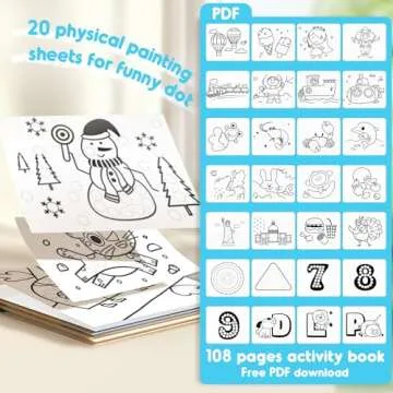 Jar Melo Washable Dot Markers for Toddlers 1-3, 12 Colors Dot Paints with 108 PDF & 20 Physical Acti...