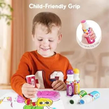 Jar Melo Washable Dot Markers for Toddlers 1-3, 12 Colors Dot Paints with 108 PDF & 20 Physical Activity Papers, Non-Toxic Bingo Daubers for Toddlers 2-4, Kids Arts and Crafts Supplies