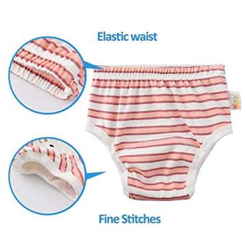 Baby Potty Training Pants Toddler Girls Training Underwear Toilet Training Panties 18-24 months 2T Cotton 5 Pack