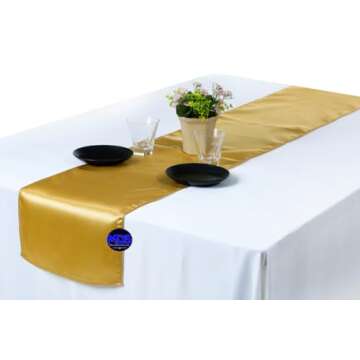 MDS Satin Table Runners | 5 PCS Luxurious Decor