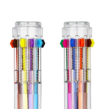 HeTaoCat 10-in-1 Retractable Multicolor Pens for All Ages